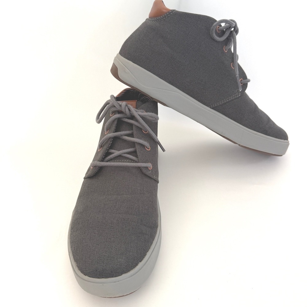 OluKai Nana Hele Men's Chukka Boots Size 10.5 Gray Canvas Lace Up Casual - Picture 10 of 12